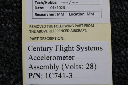 Century Flight Systems 1C741-3 Century Flight Systems Accelerometer Assembly (Volts: 28)