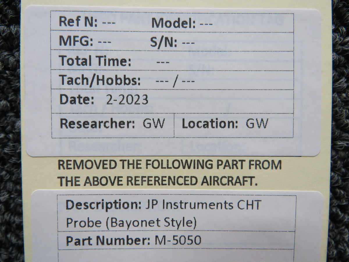 JP Instruments M-5050 JP Instruments Cylinder Head Temperature Probe (Bayonet Style)