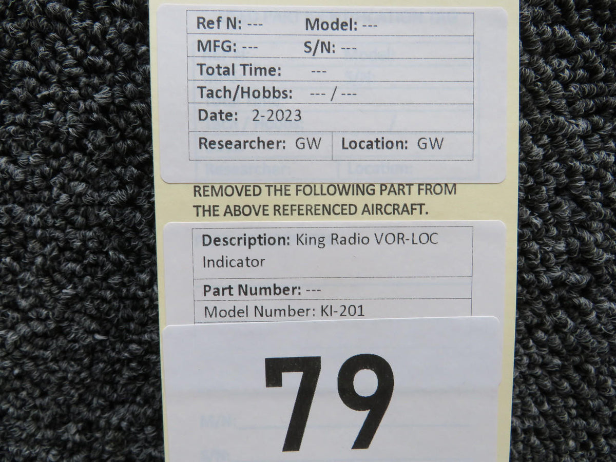 King Radio KI-201 King Radio VOR / LOC Indicator (Scratched Glass)