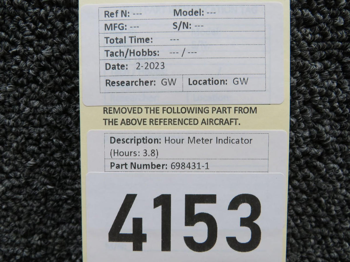 Does Not Apply 698431-1 Hour Meter Indicator (Hours: 3.8)