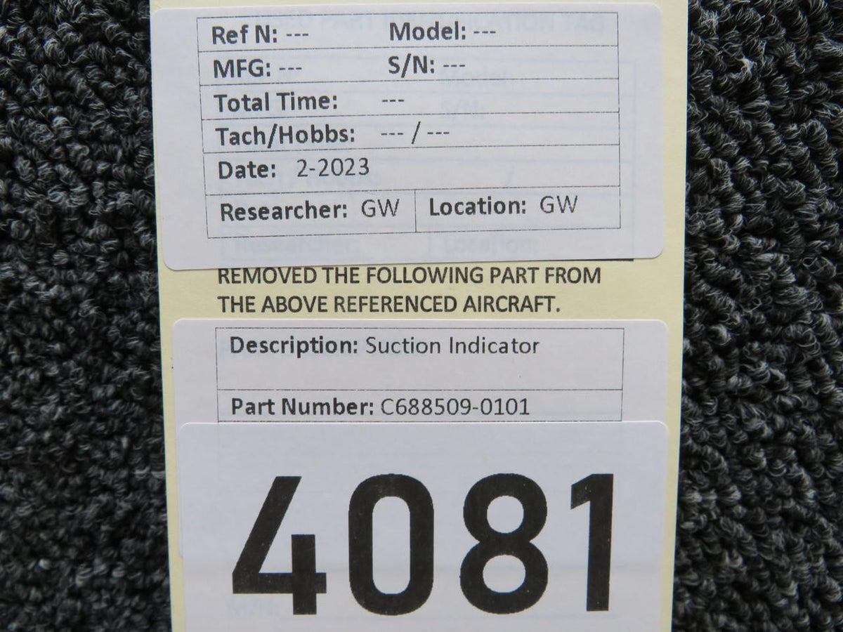 Does Not Apply C688509-0101 Suction Indicator