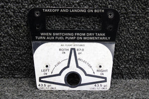 2105028-2 Cessna 210N Fuel Selector Placard