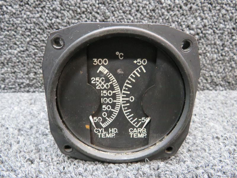 Aircraft Instruments 29-2002 Aircraft Instruments Dual Temperature Indicator (CORE) (No Glass)