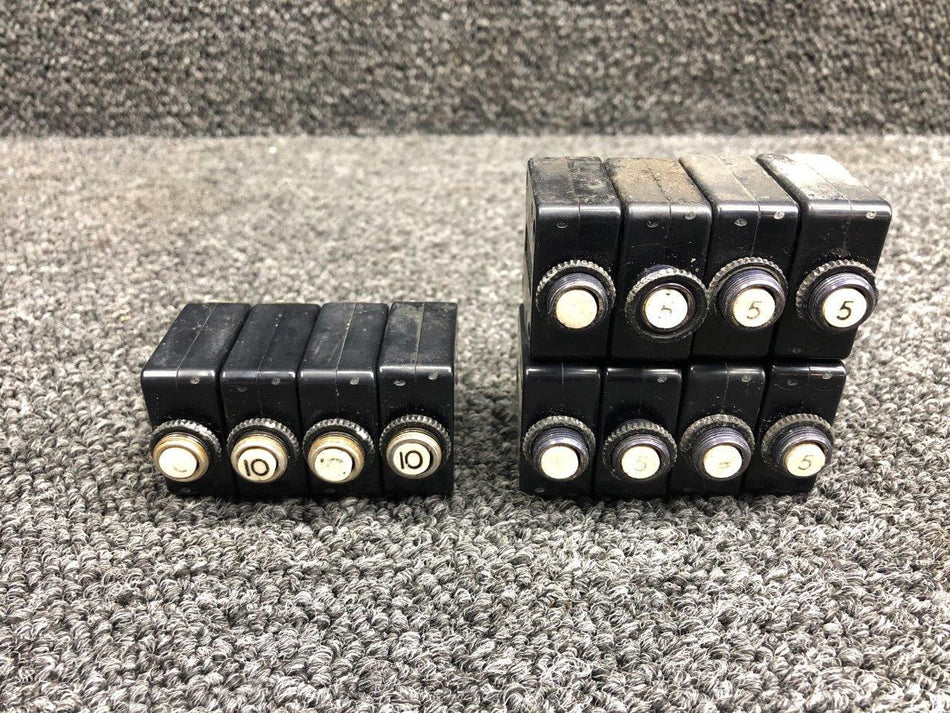 Potter and Brumfield S-1360 Potter & Brumfield Push To Reset Circuit Breaker Set (Amps: 5, 10)