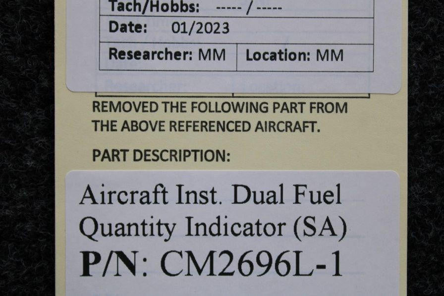 Aircraft Instruments CM2696L-1 Aircraft Instruments Dual Fuel Quantity Indicator (SA)