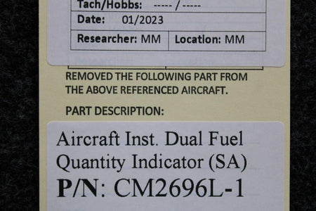 Aircraft Instruments CM2696L-1 Aircraft Instruments Dual Fuel Quantity Indicator (SA)