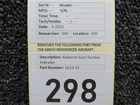Airborne 1G13-12 Airborne Gyro Suction Indicator
