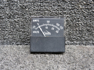 2664-1 (Alt: 20110032-102) Jewell MS1 Ammeter-Voltmeter Indicator (Not Lighted)