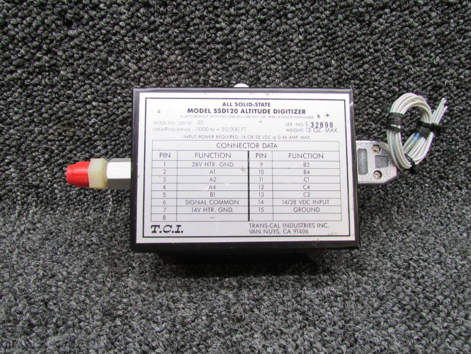 SSD120-30 Trans-Cal Industries Altitude Digitizer with Tray (14, 28V) (0.45A)