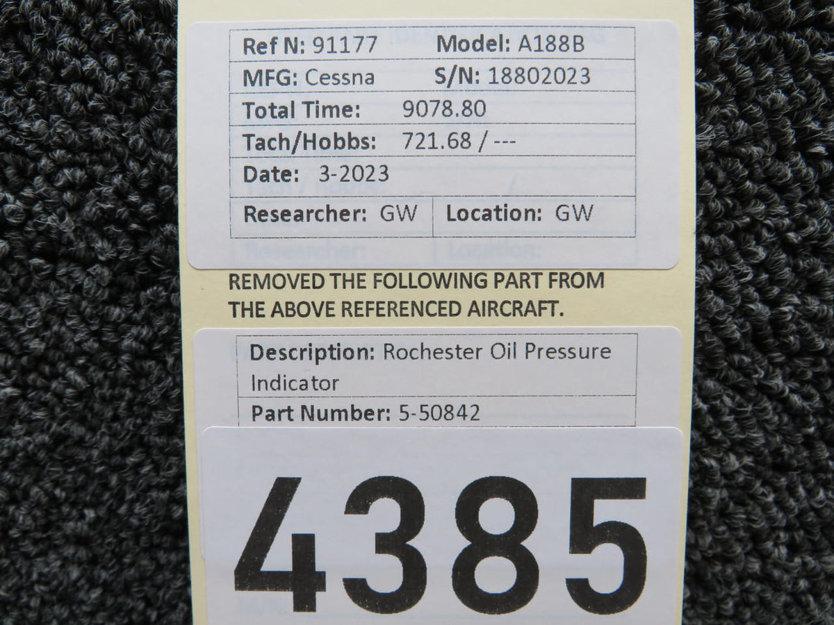 Rochester 5-50842 Rochester Oil Pressure Indicator