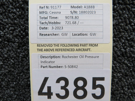 Rochester 5-50842 Rochester Oil Pressure Indicator