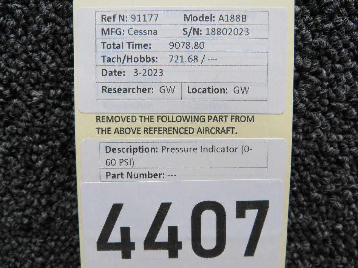 Does Not Apply Pressure Indicator (0-60PSI)