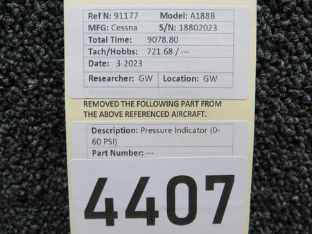 Does Not Apply Pressure Indicator (0-60PSI)