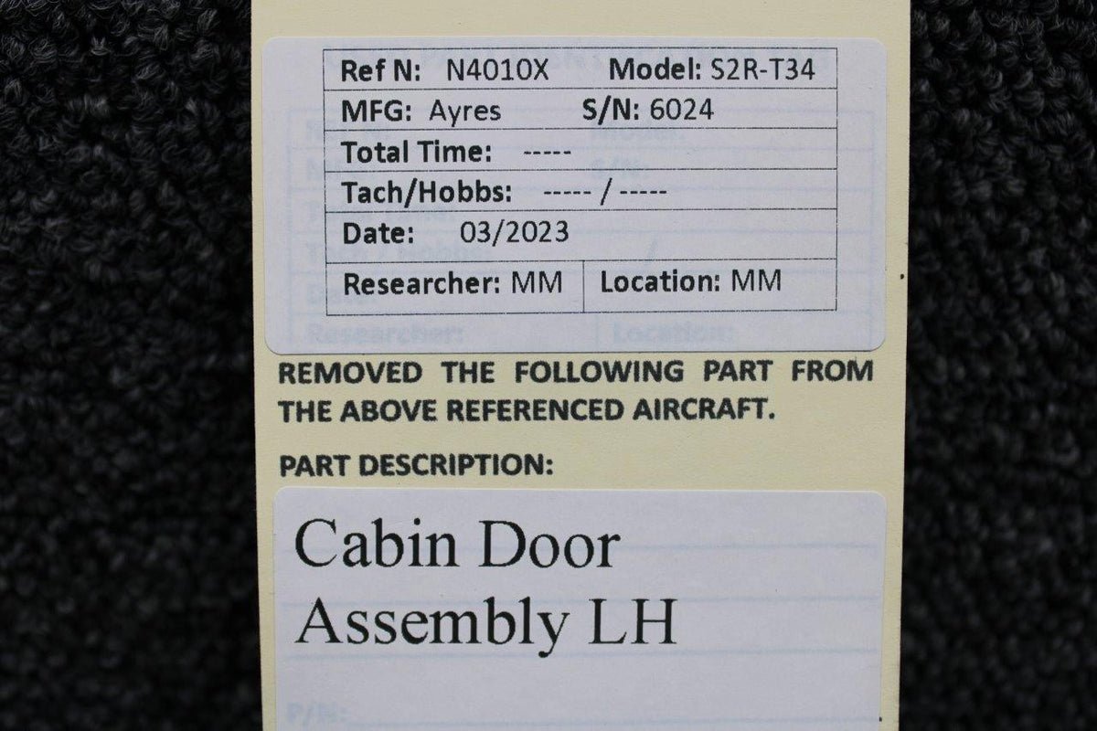 Ayres S2R-T34 Cabin Door Assembly LH