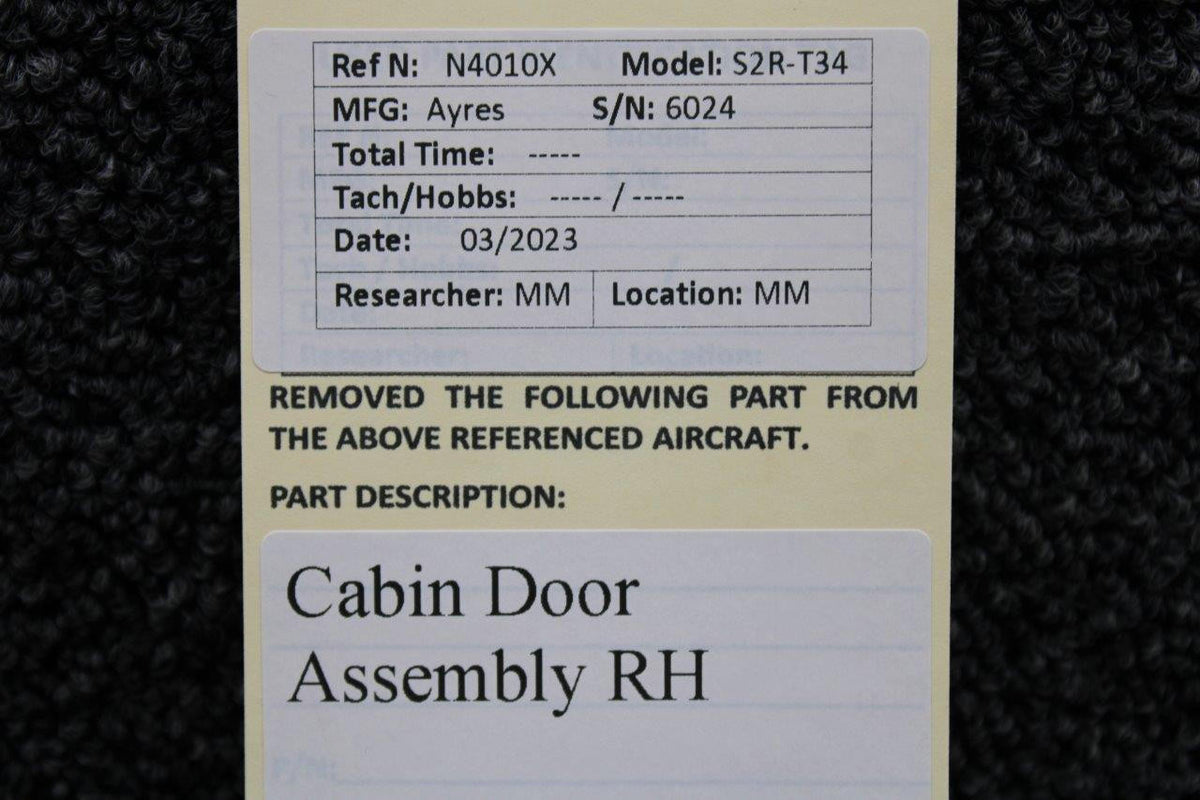 Ayres S2R-T34 Cabin Door Assembly RH
