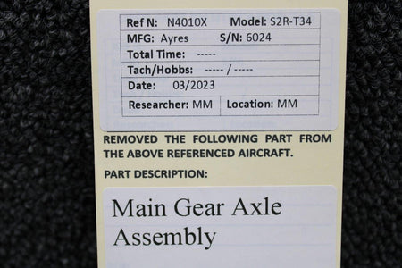 Ayres S2R-T34 Main Gear Axle Assembly