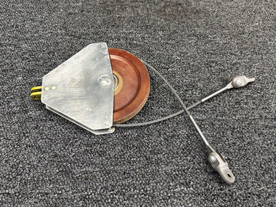 Beechcraft Parts 35-524245-2 / 118540-BHP-5 Beech S35 Rudder Balance Cable Pulley with Cable