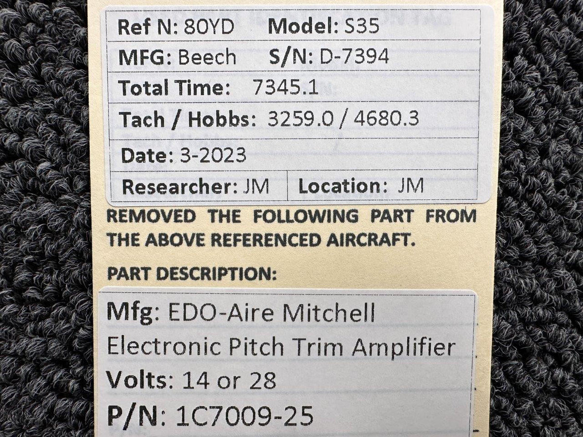 Edo-Aire / Mitchell  1C7009-25 Edo-Aire Mitchell Electronic Pitch Trim Amplifier