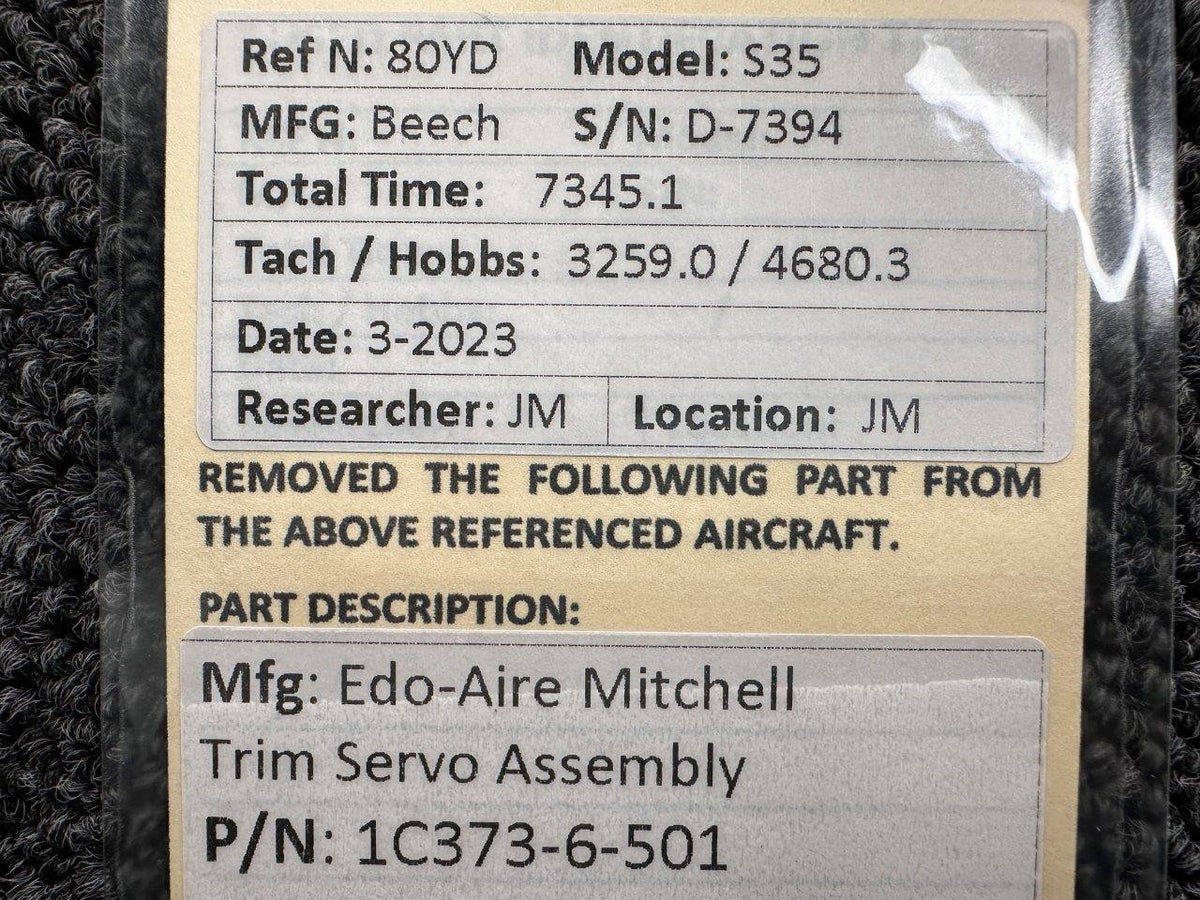 Edo-Aire / Mitchell  1C373-6-501 Edo-Aire Mitchell Trim Servo Assembly