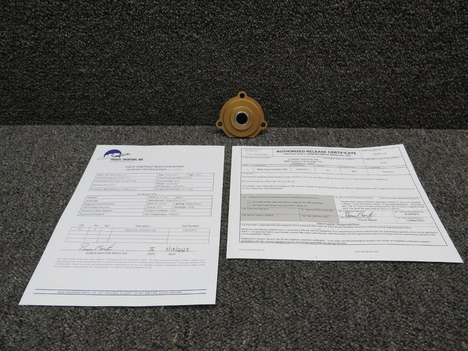 Cessna Aircraft Parts 1281018-1 Cessna P210N Cap Actuator Shaft w 8130-3 and PAI-PT-1
