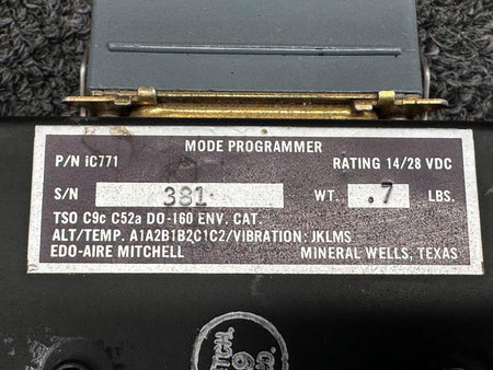 Edo-Aire 1C771 Edo-Aire Century 41 Mode Programmer Assembly (Volts: 14 or 28)