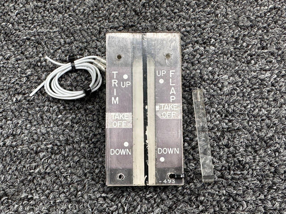 Mooney Aircraft Parts & Accessories 740222-001, 740191-505 Mooney M20K Flap Trim Indicator Assembly