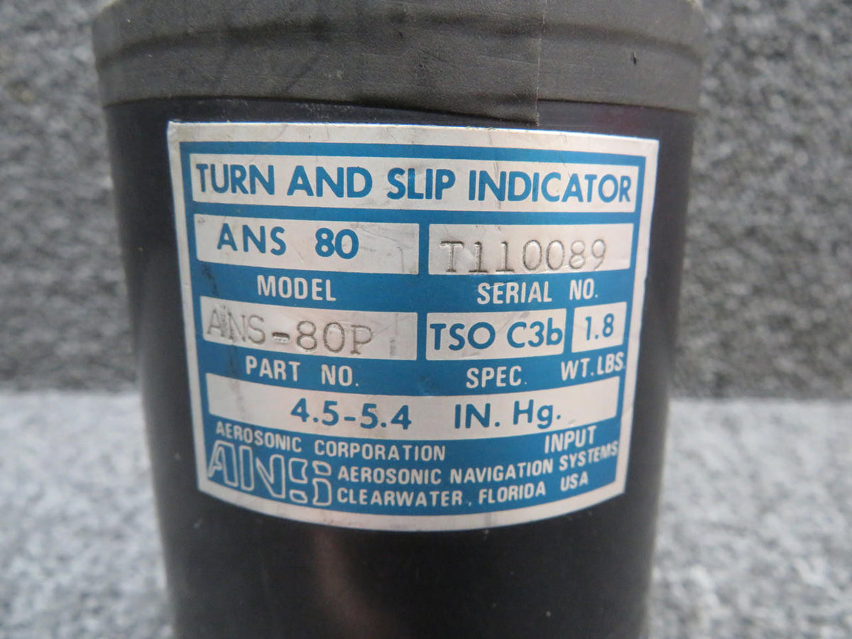 Aerosonic ANS-80P Aerosonic ANS-80 Turn and Slip Indicator