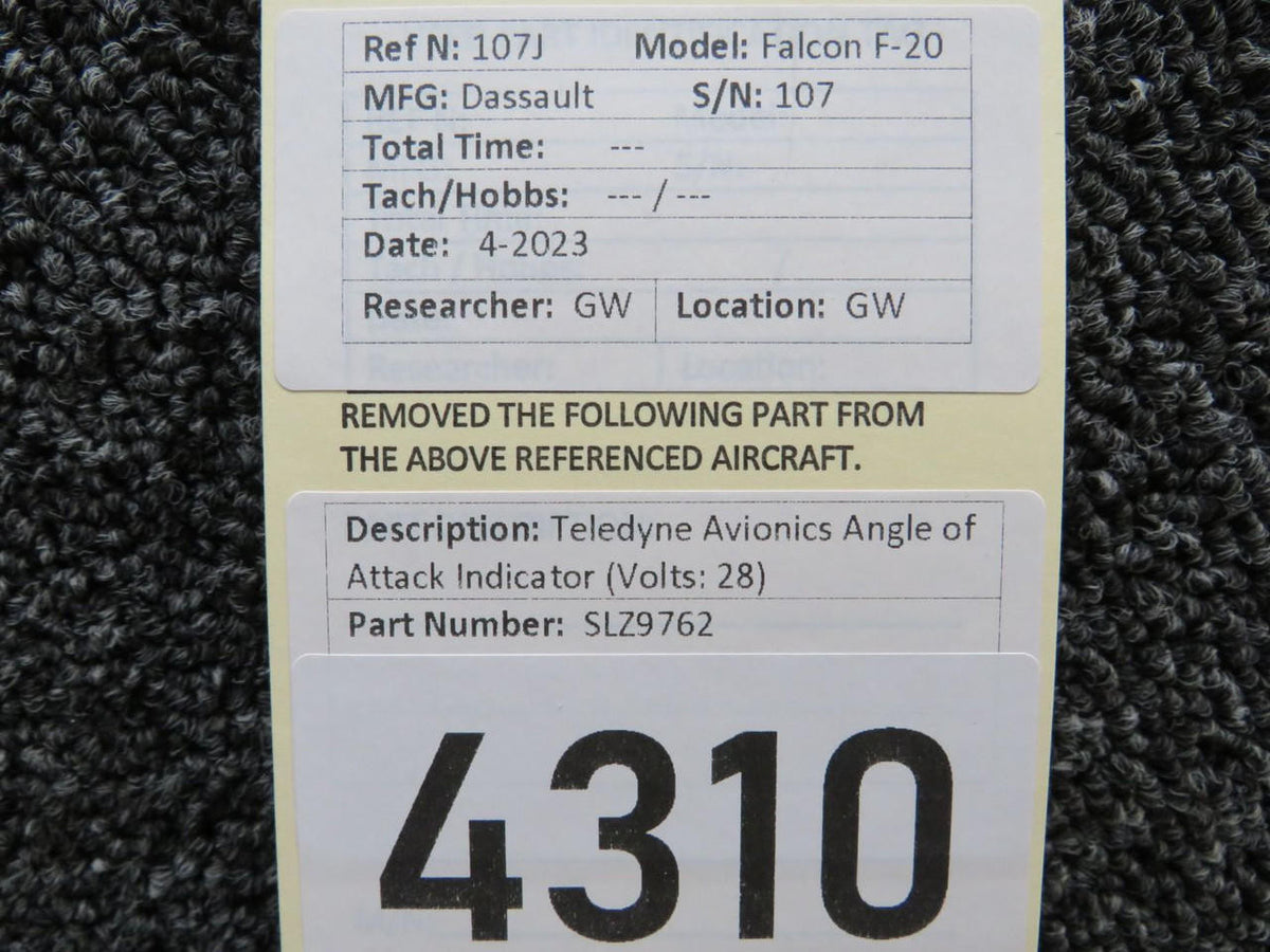 Teledyne Avionics SLZ9762 Teledyne Avionics Angle of Attack Indicator (Volts: 28)