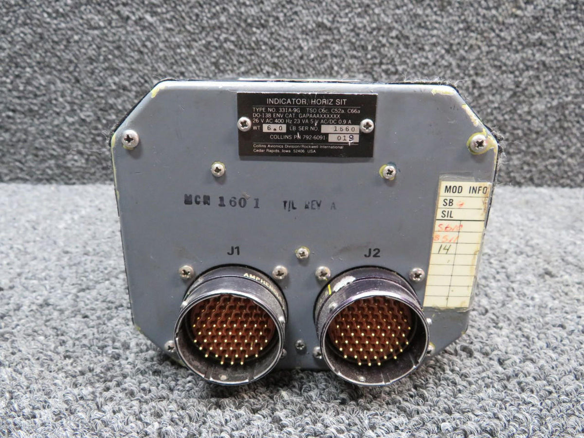 Collins 792-6091-019 Collins 331A-9G Horizontal Situation Indicator (Volts: 23-26)