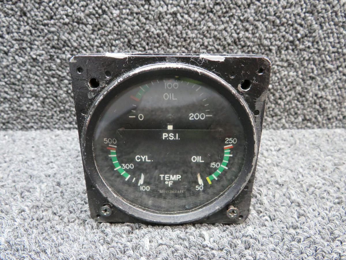 Edo-Aire 1U417-101-4 Edo-Aire 1U417 Tri-Engine Gauge Cluster Indicator