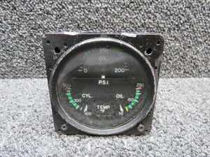 1U417-101-4 Edo-Aire 1U417 Tri-Engine Gauge Cluster Indicator