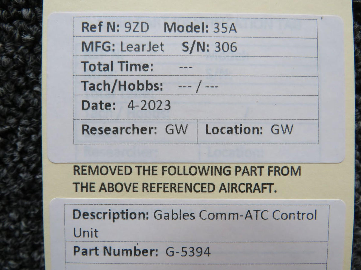 Gables G-5394 Gables Communications-ATC Control Unit
