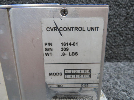 Universal Avionics Corp. 1614-01 Universal Avionics Corp. CVR Control Unit