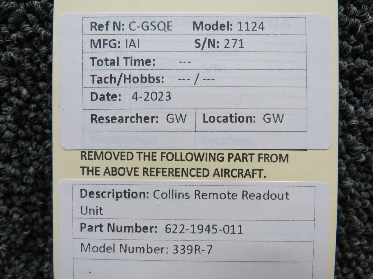 Collins 622-1945-011 Collins 339R-7 Remote Readout Unit