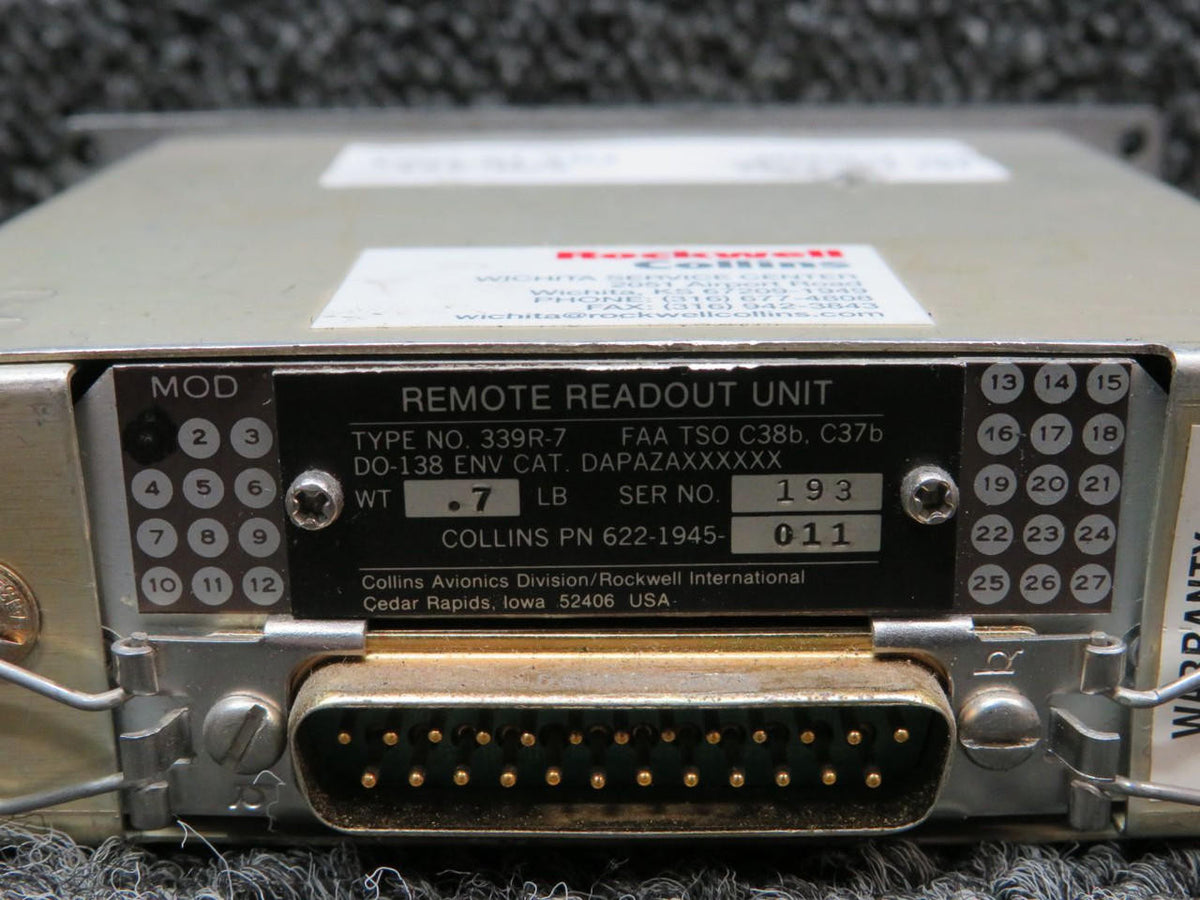 Collins 622-1945-011 Collins 339R-7 Remote Readout Unit
