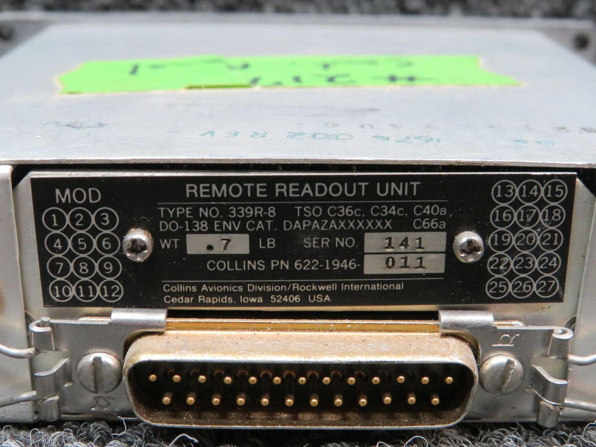 Collins 622-1946-011 Collins 339R-8 Remote Readout Unit
