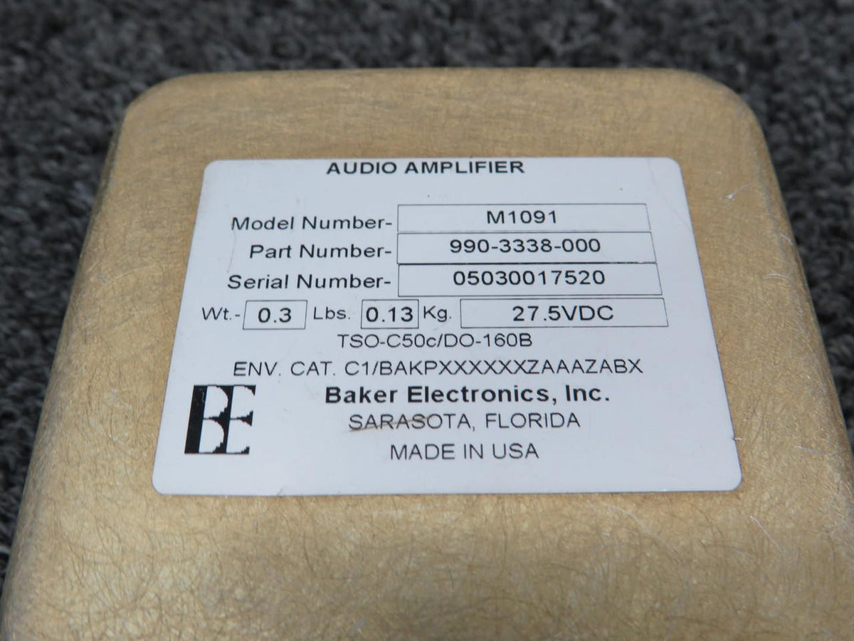 Baker Electronics Inc. 990-3338-000 Baker Electronics M1091 Audio Amplifier (Volts: 28)