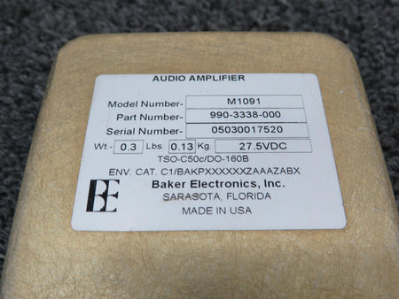 Baker Electronics Inc. 990-3338-000 Baker Electronics M1091 Audio Amplifier (Volts: 28)