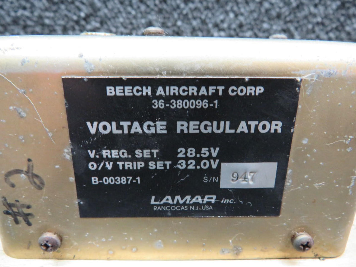 lamar B-00387-1 (Alt: 36-380096-1) Lamar Voltage Regulator Assembly (Volts: 28.5)