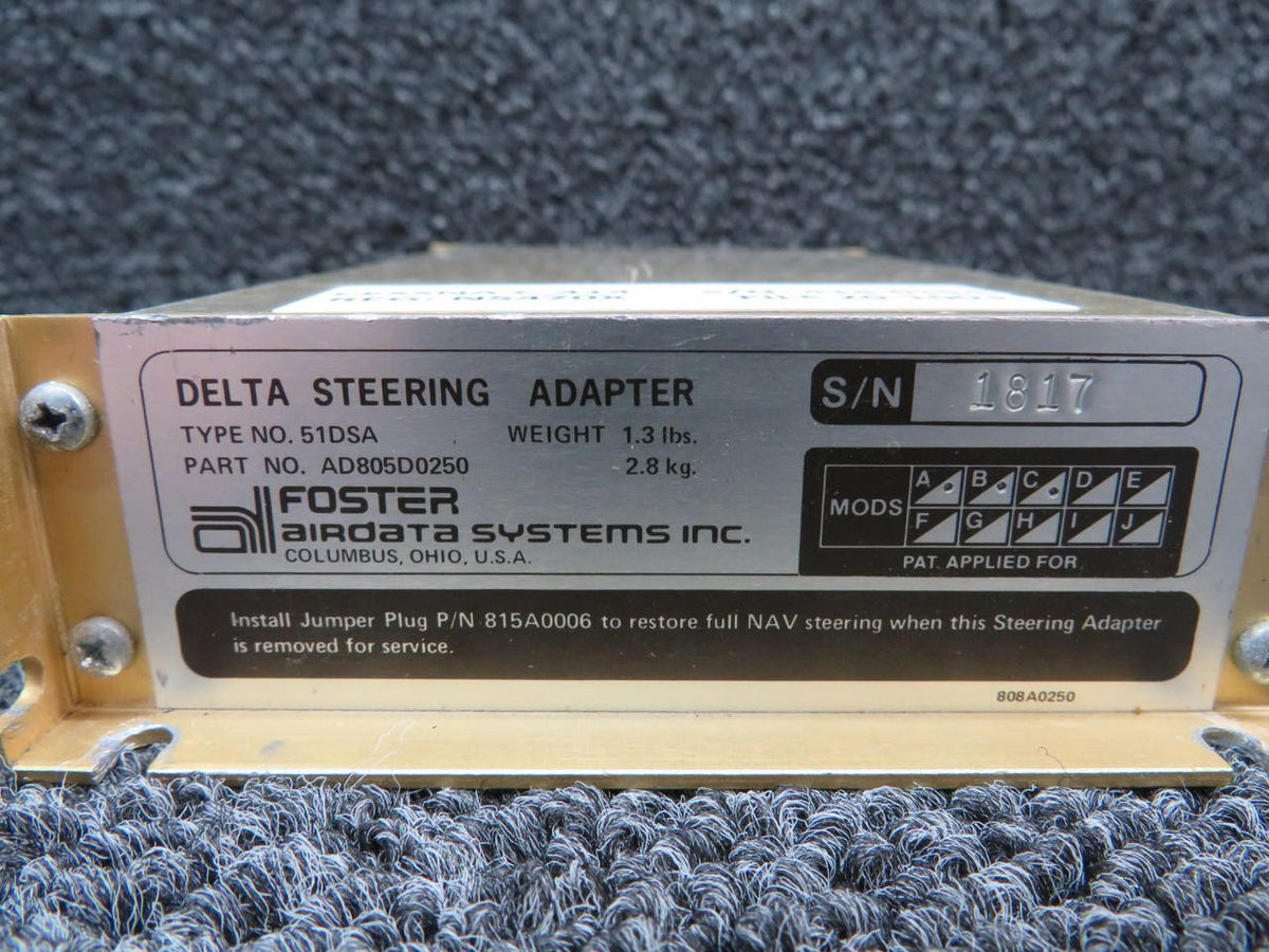 Foster AD805D0250 Foster Airdata Systems 51DSA Delta Steering Adapter w Mods