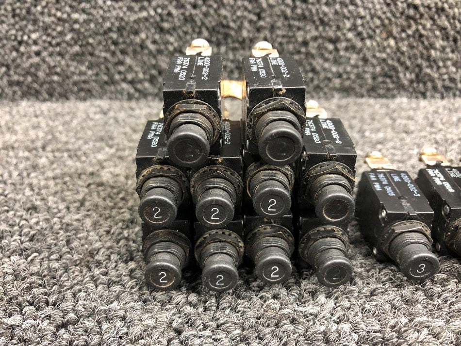 Mechanical Products 4200-002 Mechanical Products Push Circuit Breaker Set (Amps: 2, 3, 5, 10, 20)