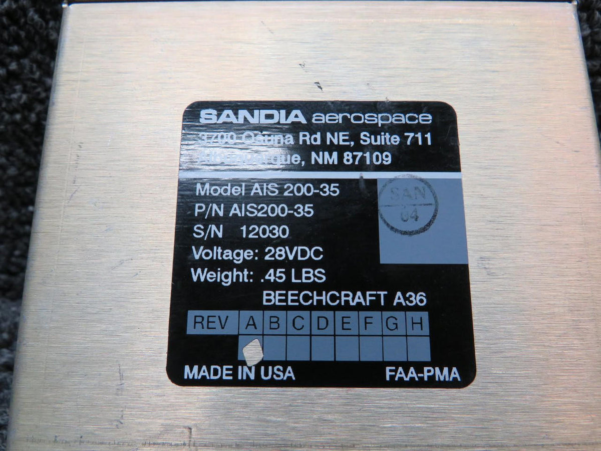 Sandia Aerospace AIS200-35 Sandia Aerospace Relay Switching Unit Rev.A (Volts: 28)