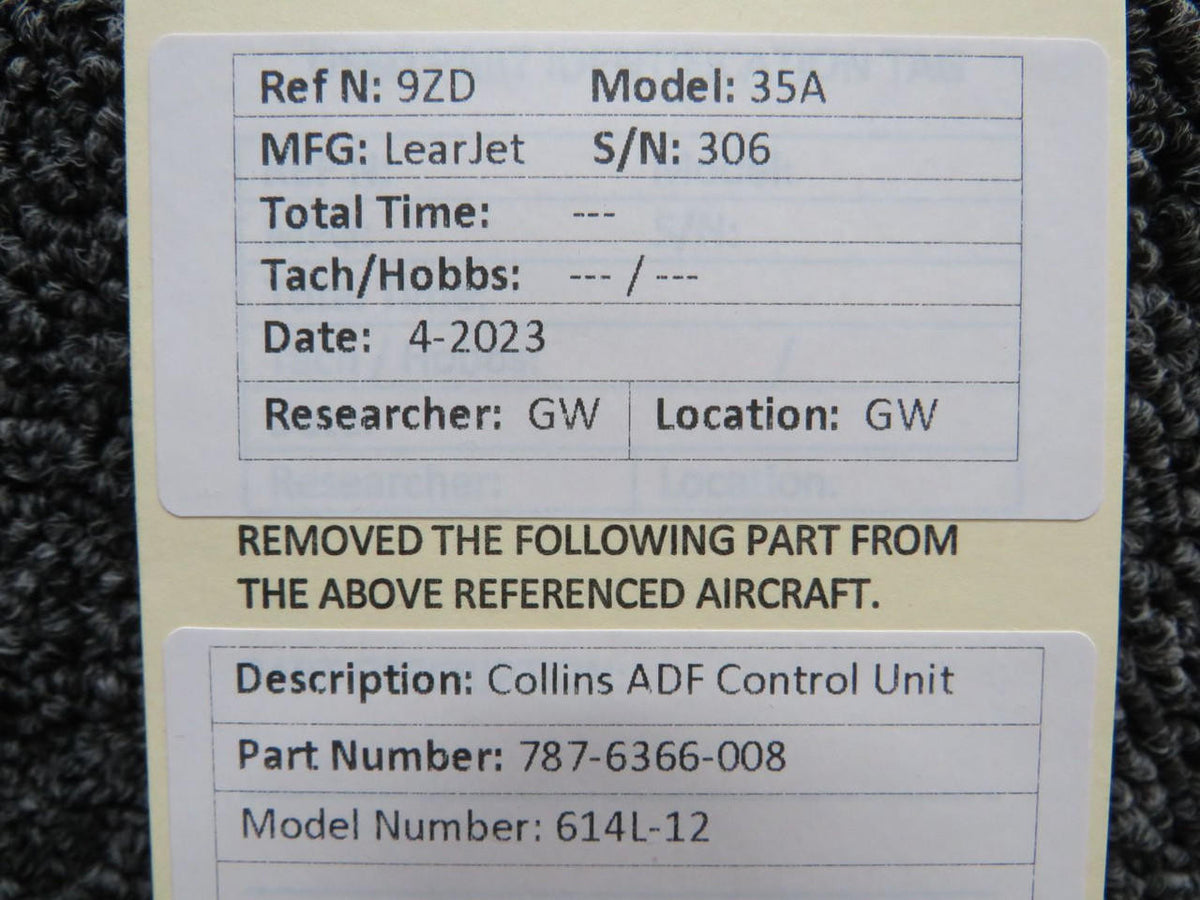 Collins 787-6366-008 Collins 614L-12 ADF Control Unit