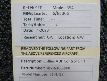 Collins 787-6366-008 Collins 614L-12 ADF Control Unit