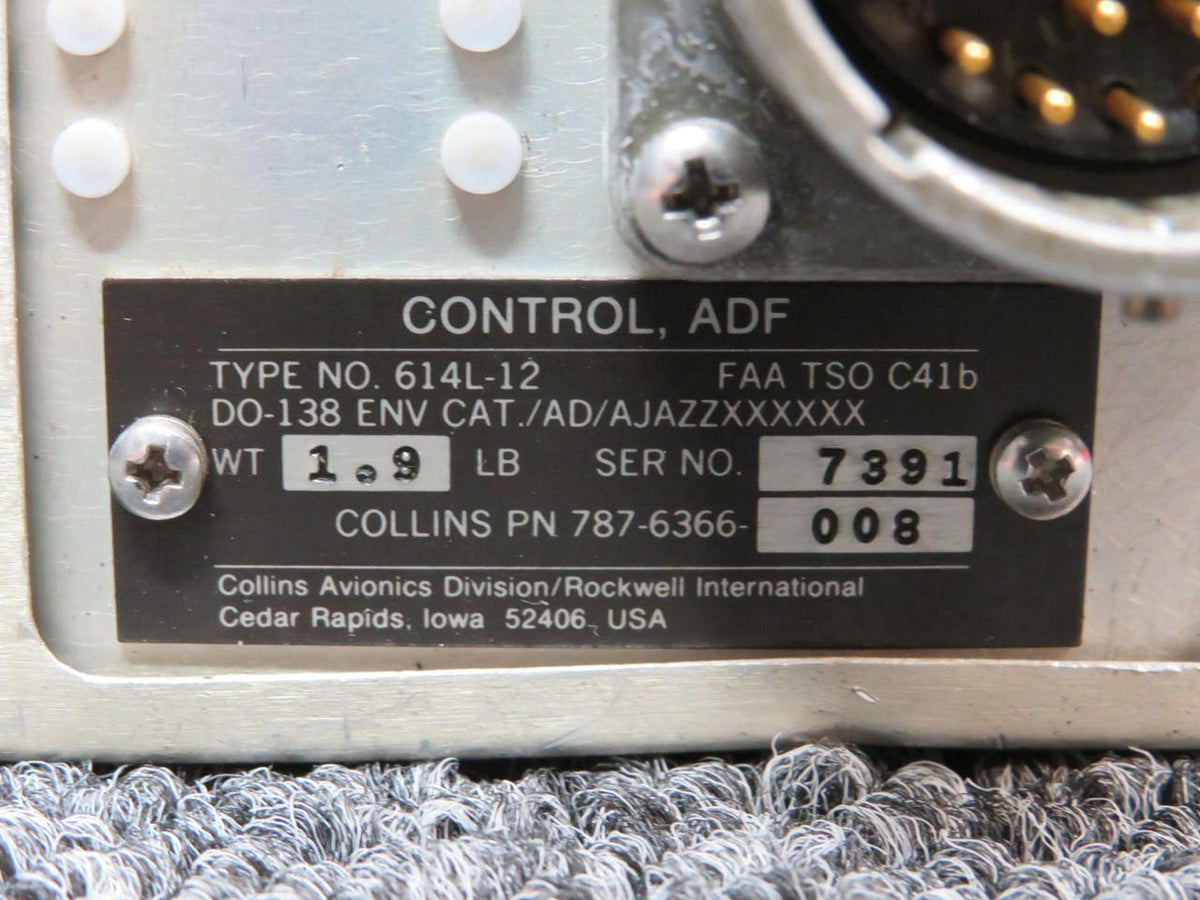 Collins 787-6366-008 Collins 614L-12 ADF Control Unit
