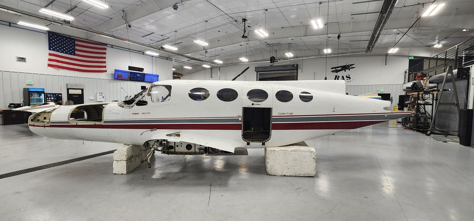 Cessna 421C Fuselage w Bill of Sale, Airworthiness, Logs, & Data Tag
