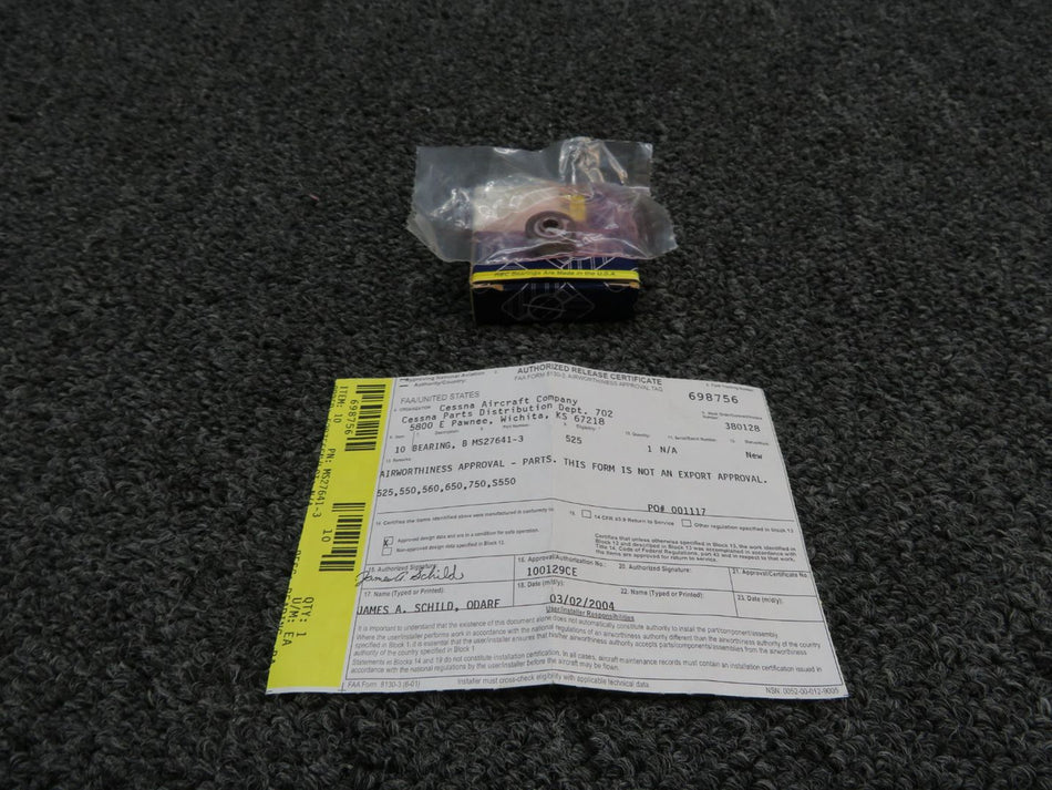 MS27641-3 RBC Ball Bearing with 8130-3 (New Old Stock)
