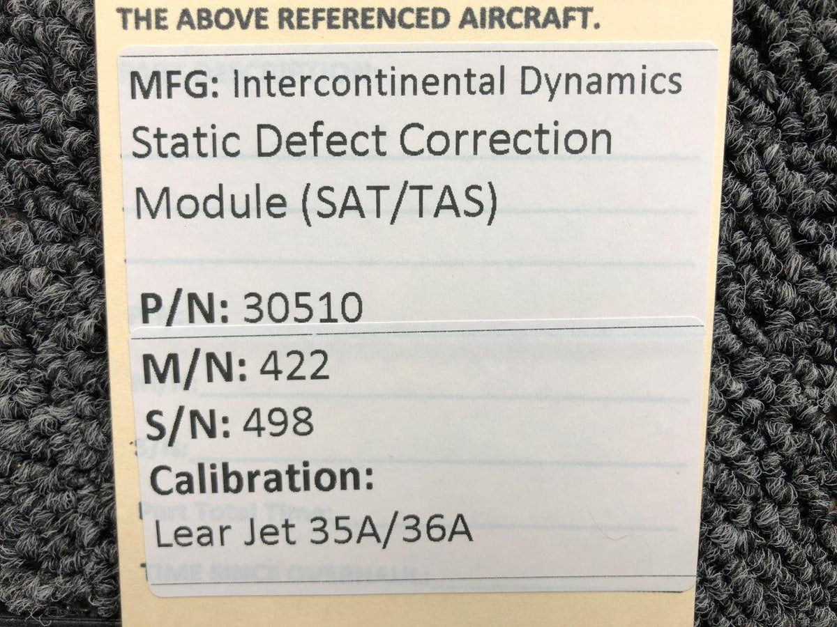 Intercontinental Dynamics Corp. 30510 Intercontinental Dynamics 422 Static Defect Correction Module (SAT/TAS)