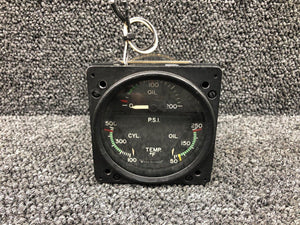 22-804-082-10 (Alt: 96-380016-1) Edo-Aire Tri-Engine Gauge (Minus Probe)
