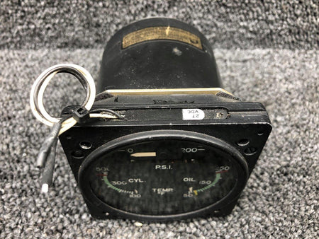 Edo-Aire 22-804-082-10 (Alt: 96-380016-1) Edo-Aire Engine Tri Gauge (Minus Probe)